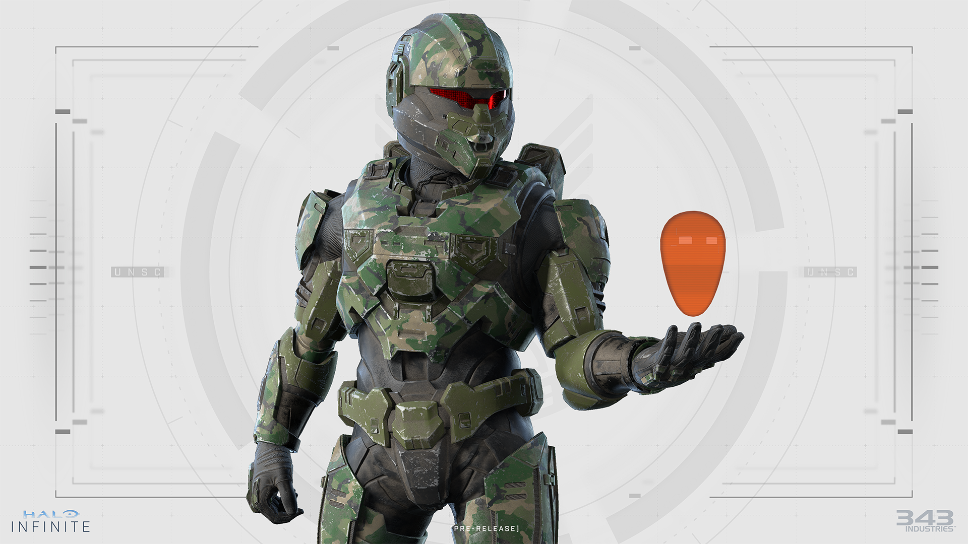 Halo Infinite spartan in green and camo armor skin