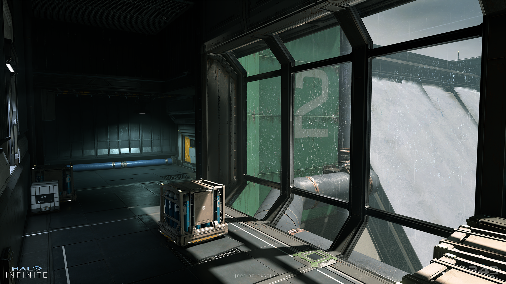 Hallway in Halo Infinite map, Recharge