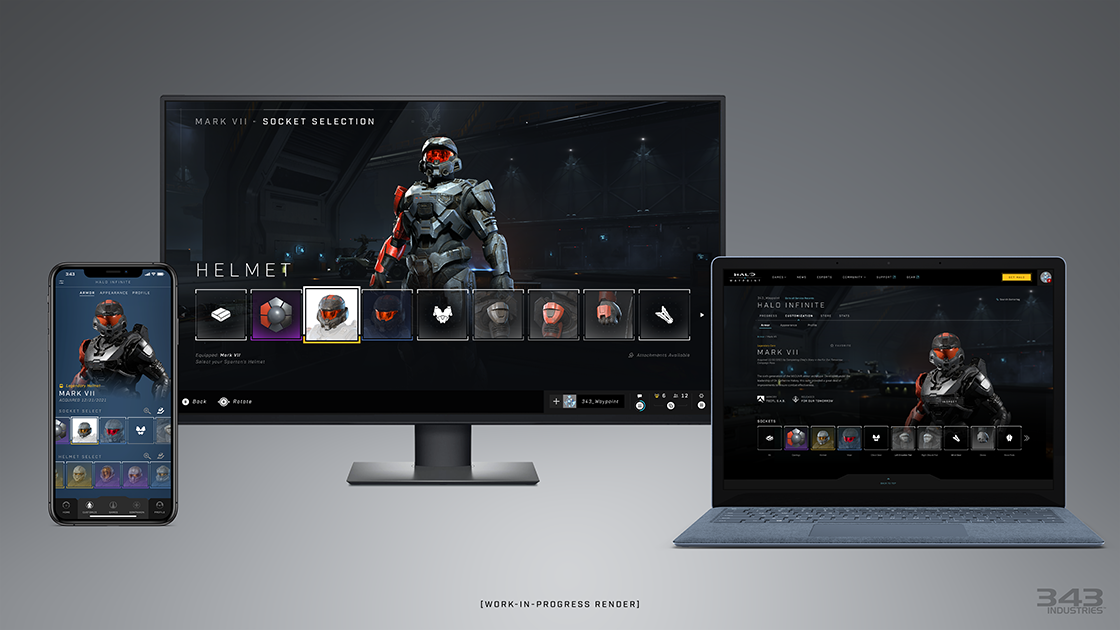 Halo Infinite customization on different devices