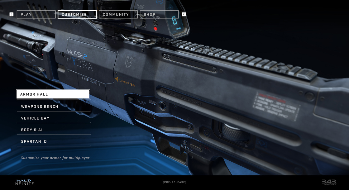 While idle in the Customization menu, an 'attract mode' will cycle through beauty shots of UNSC armaments.