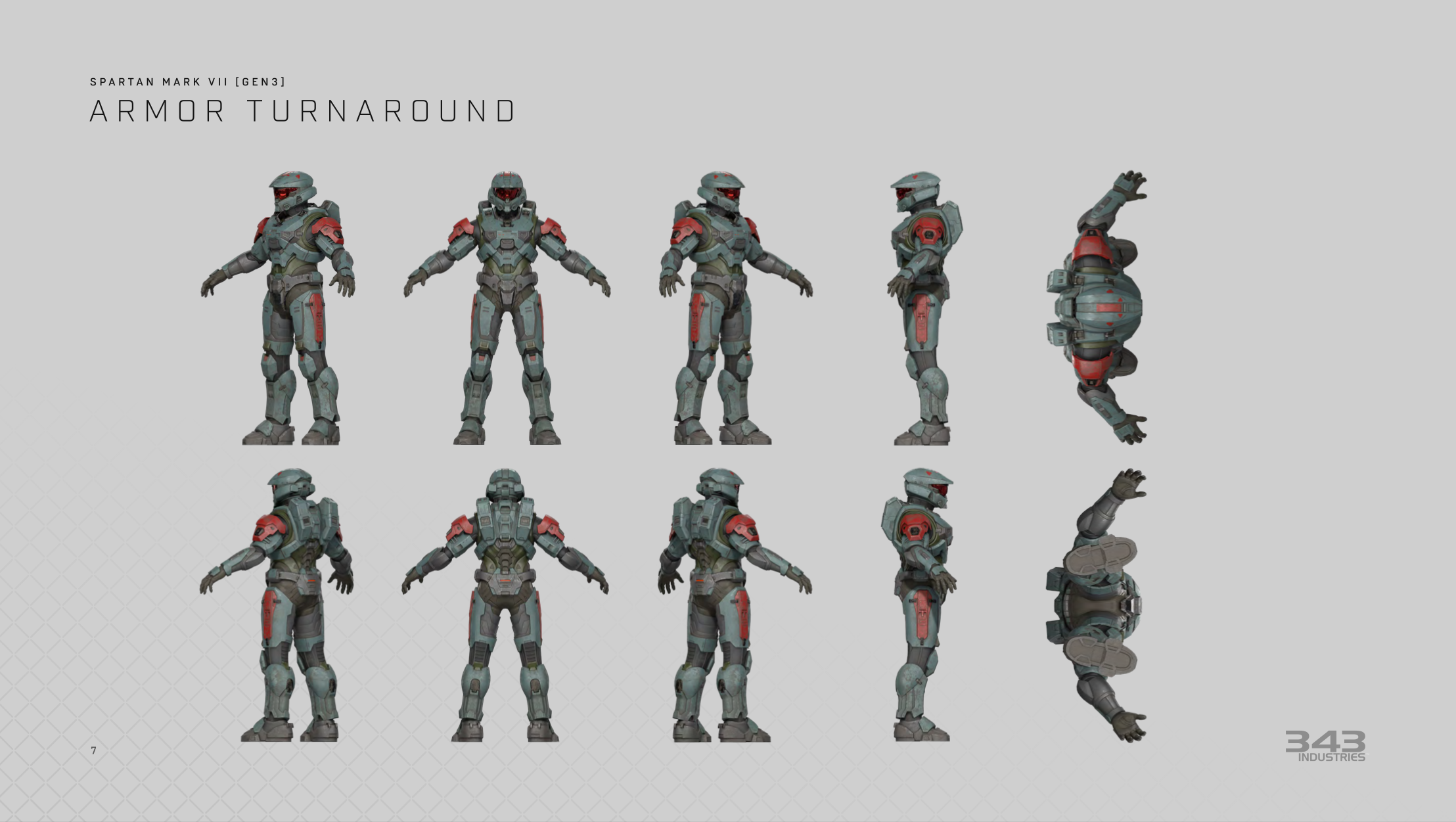 Armor turnaround for the Spartan Mk. VII Gen 3 cosplay