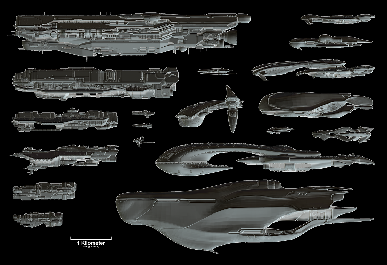 halo ship size chart