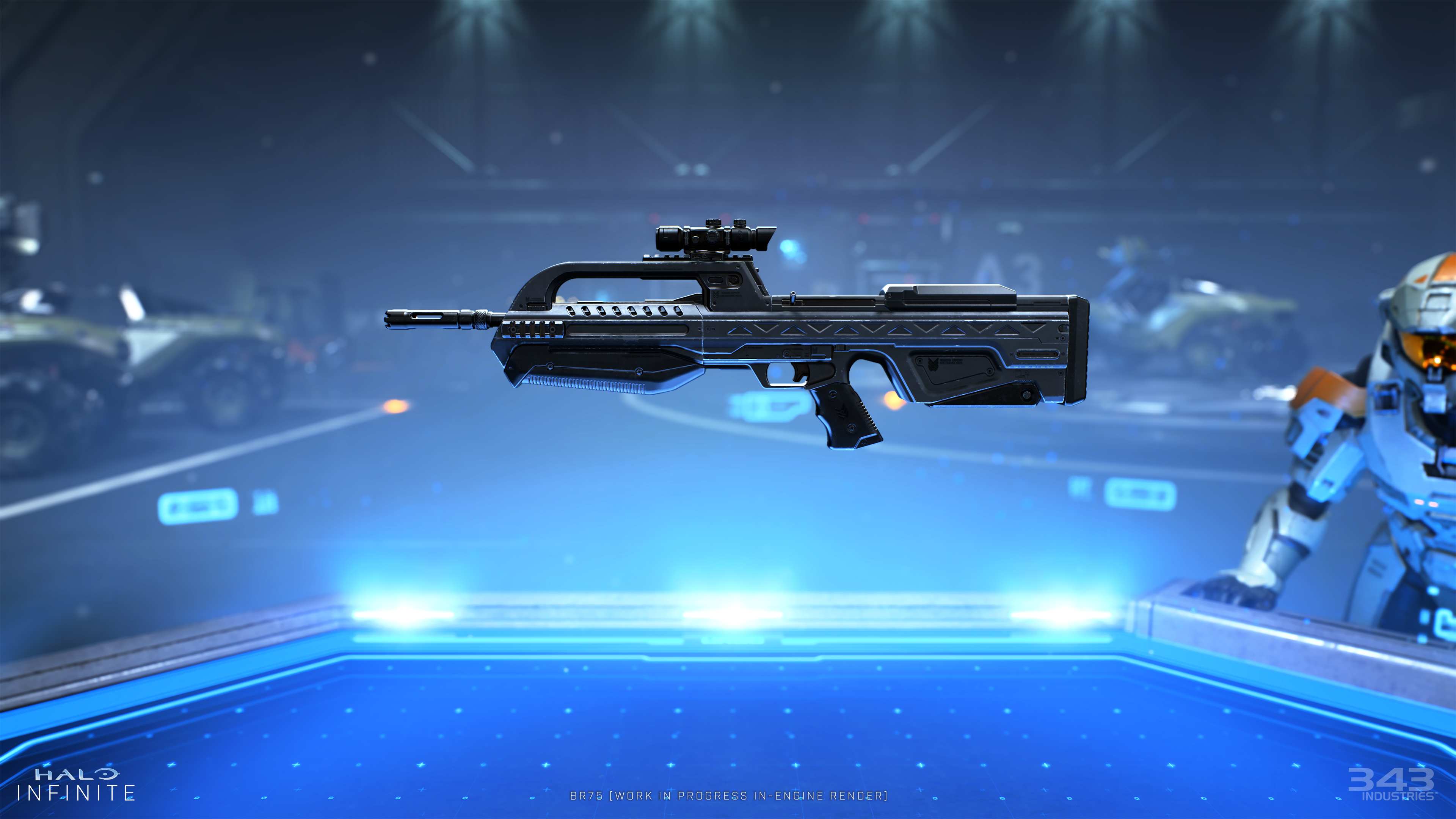 BR75, the starting weapon for Ranked / Competitive play for Halo Infinite